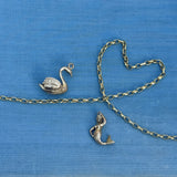 Vintage Swan Charm, 9ct Gold
