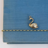 Vintage Swan Charm, 9ct Gold