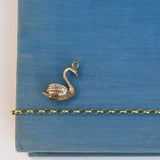 Vintage Swan Charm, 9ct Gold