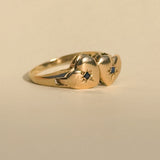 The Secret Hearts Ring - Vintage 9ct Gold & Sapphire