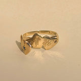 The Secret Hearts Ring - Vintage 9ct Gold & Sapphire