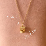 Unique wishing well vintage gold charm 