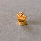 9ct yellow gold wishing well vintage charm 