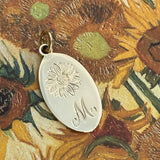 Custom Flower Pendant - Traditionally Hand Engraved