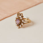 vintage 9ct gold pretty amethyst ring 