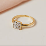 Unique Edwardian diamond engagement ring 