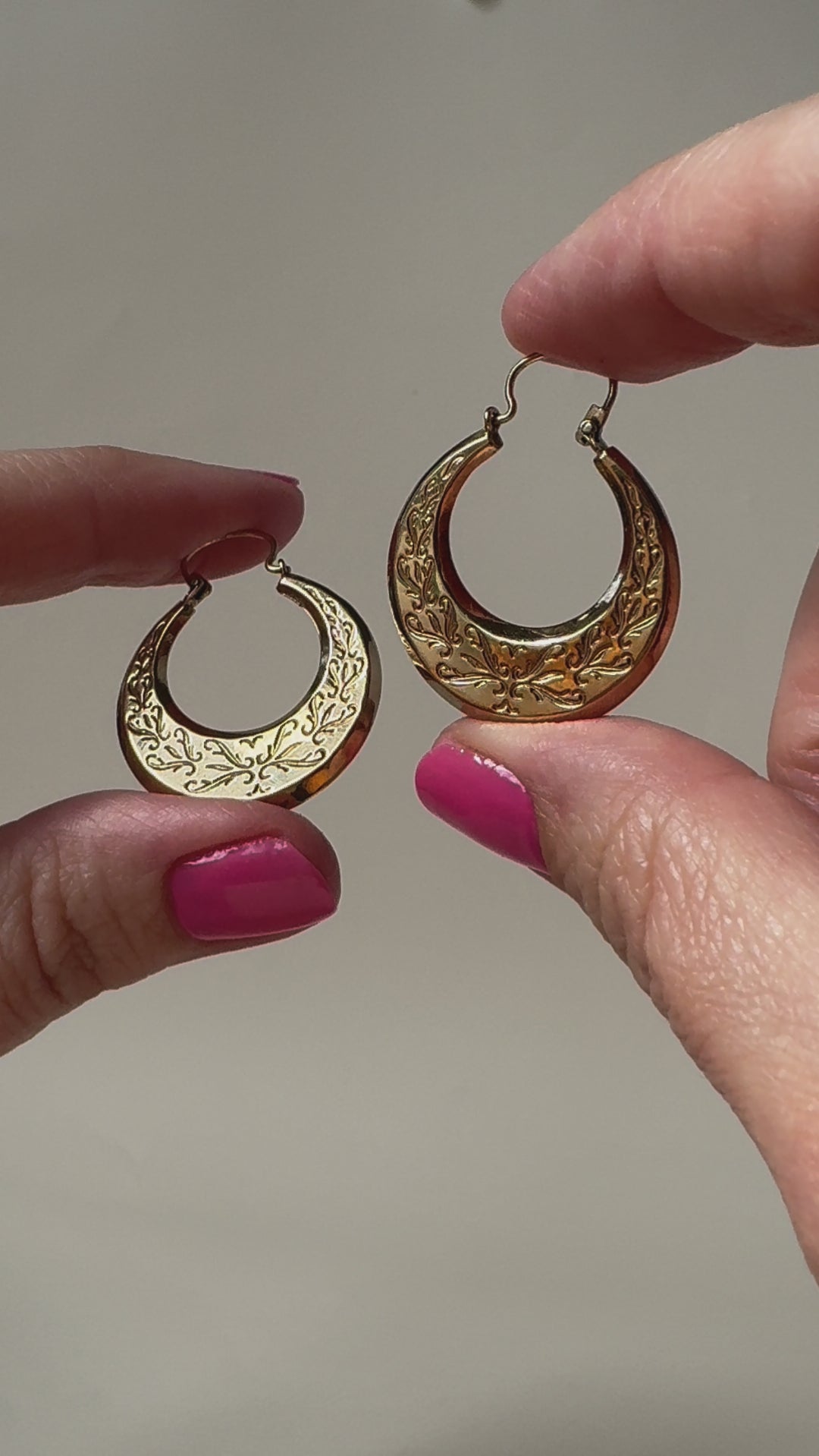 Striking and statement vintage hoop earrings 
