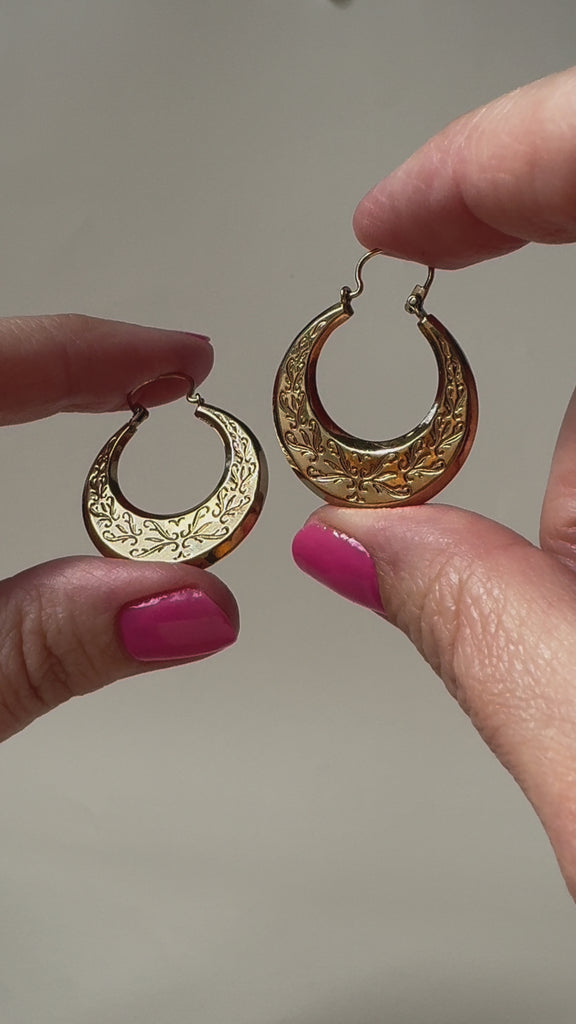 Striking and statement vintage hoop earrings 